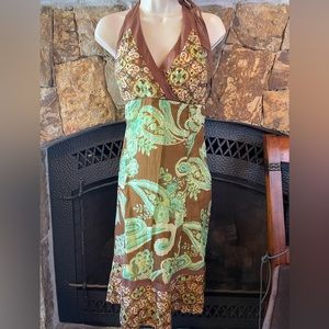 Ombré size 16 cotton halter dress fits like a 12
